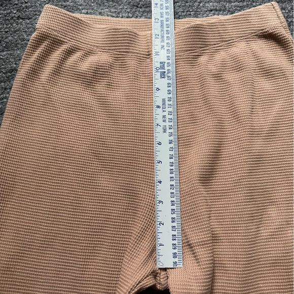 Reformation Pants Women Medium Tan Waffle Joggers Sweatpants Organic Cotton USA - Picture 14 of 15